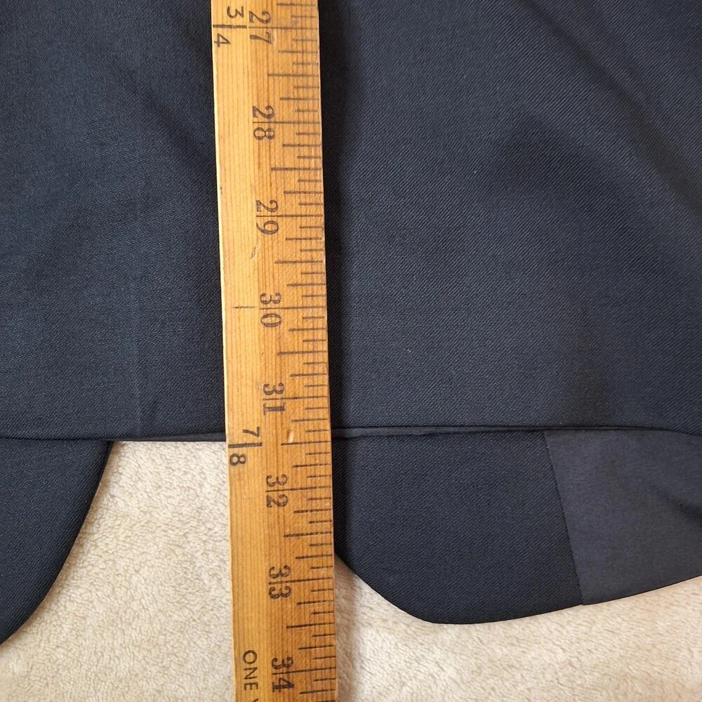 Lauren Ralph Lauren Suit Jacket Mens 50 Black Wool Single Vent 2 Button Formal